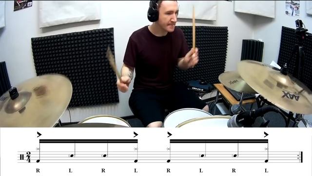 Заполнения. 16 ноты с акцентами на 2/4 смотреть онлайн