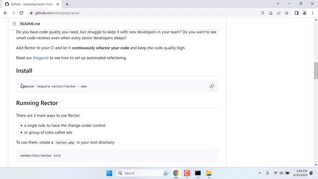 Rector PHP Tutorial: Running on Windows PC смотреть онлайн
