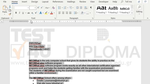 Change the font size to 12 pt to the whole document. смотреть онлайн