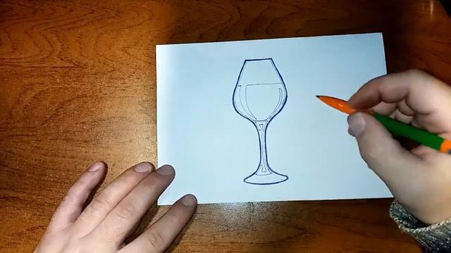 Рюмка вина рисую шариковой ручкой смотреть онлайн