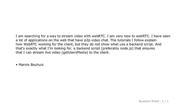 HTML : WebRTC live video stream node.js смотреть онлайн