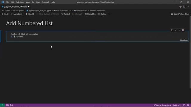Jupyter Notebook | Markdown | How to Add Numbered List смотреть онлайн