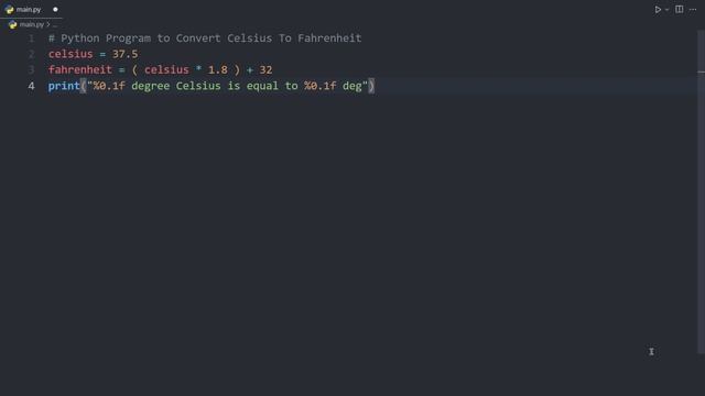 Python Program to Convert Celsius To Fahrenheit | Python Examples смотреть онлайн