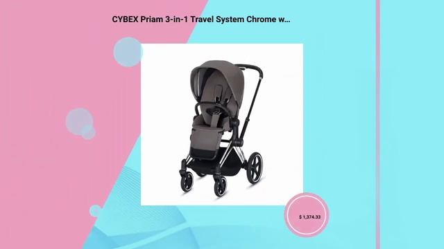 CYBEX Priam 3-in-1 Travel System Chrome with Black Details Baby Stroller – Manhattan Grey смотреть онлайн
