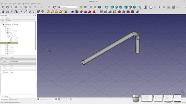 FreeCAD - Septic System Model, Focus on Path Sweep and Thickness Tool in Part Design WB смотреть онлайн