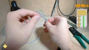 Как обжать витую пару (8 жил, 4 жилы) и как одним кабелем сделать сеть для двух ПК без свитча