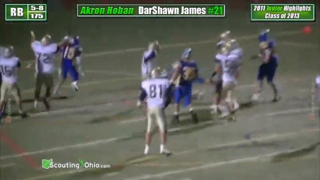 2013 DarShawn James - Akron Hoban - Jr yr - RB 21 - PROMO смотреть онлайн