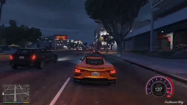 gta 5 new corvette c8 driving test in in traffic?200km+speed смотреть онлайн