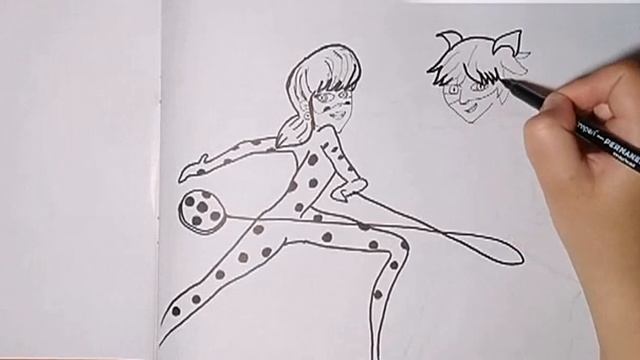 Леди Баг и супер Кот рисуем. Drawing and coloring Miraculous Ladybug Mermaid & Сat Noir смотреть онлайн