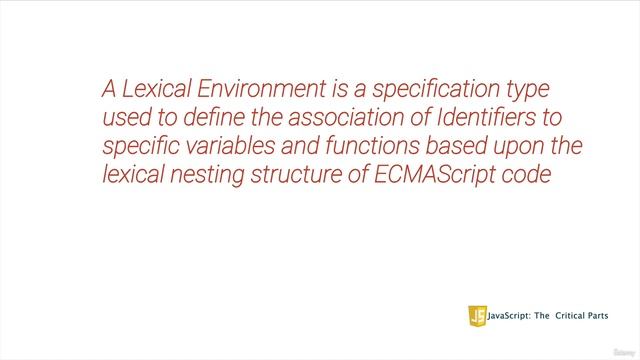JavaScript Critical Parts 0308 Lexical Environment смотреть онлайн