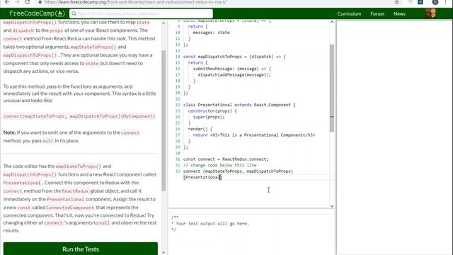 FCC: React and Redux: Connect Redux to React (7) смотреть онлайн