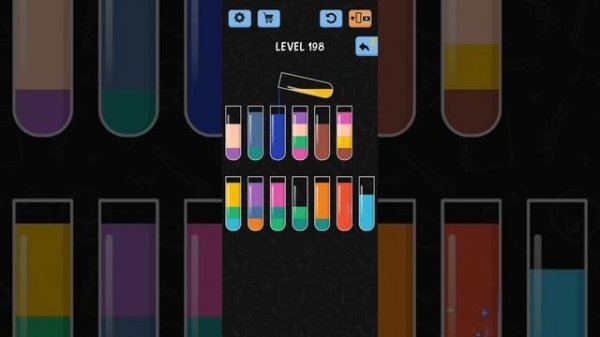 Water Color Sort Level 198 Walkthrough Solution iOS/Android