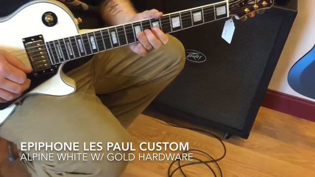 Epiphone Les Paul Custom- Alpine White смотреть онлайн