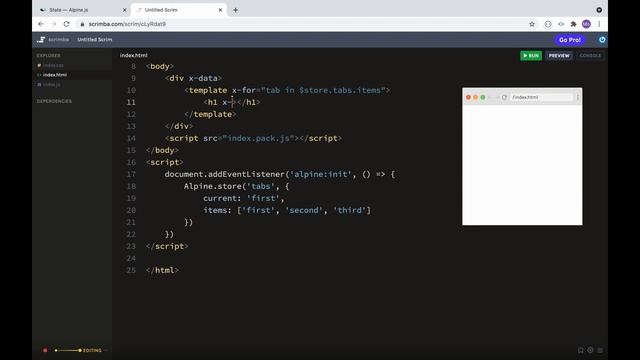 Alpine Js - Global state to share state between different elements смотреть онлайн