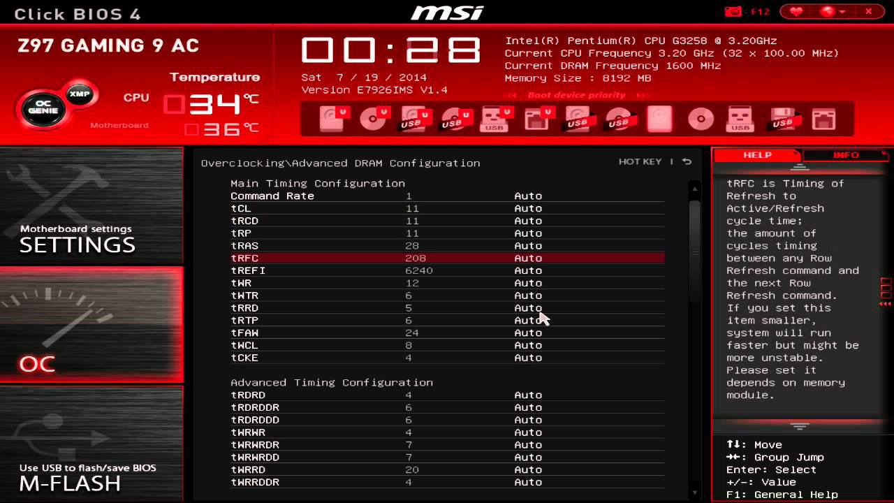MSI Z97 Gaming9 AC BIOS смотреть онлайн