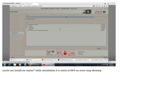 Databases: Oracle 11g stuck at installation in oracle linux no error msg only showing смотреть онлайн