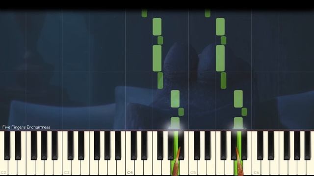 Kraken Theme - Hotel Transylvania 3 / TWO fingers EASY piano tutorial смотреть онлайн