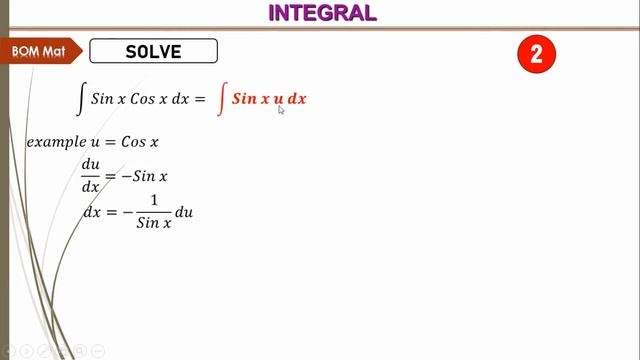 Integral Sinx Cosx | Int Sin X Cos X