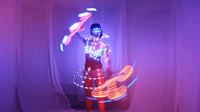 LED lady's suit 3D form светодиодный костюм смотреть онлайн