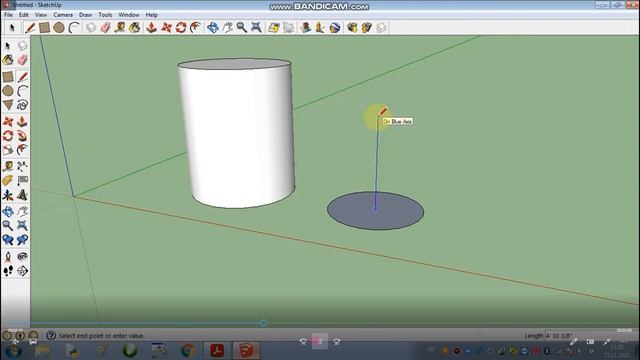 Создание цилиндра, конусқа и сферы в 3D редакторе Sketch Up Make. смотреть онлайн