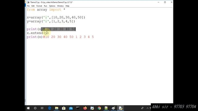 array (Array Methods) in python in hindi part 8 смотреть онлайн