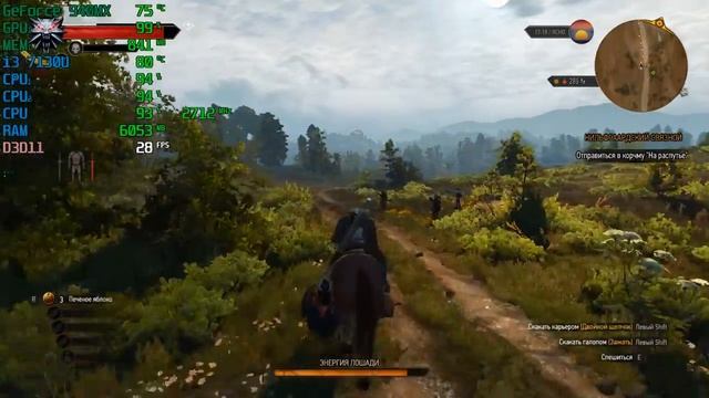 i3 7130u 940mx The Witcher 3 Gameplay (Acer E15 E5-576G-33MD) смотреть онлайн