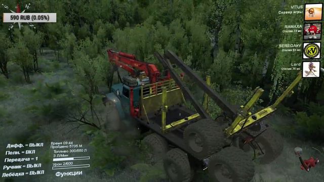 Spintires - stream. Карта "Вах-4" смотреть онлайн