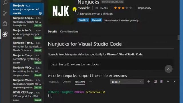 Node.js - Configurando Nunjucks (#10) смотреть онлайн