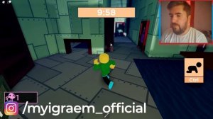 СПАНЧ БОБ съел ПИГГИ РОБЛОКС! Делаю концовку побег от SPONGE PIGGY ROBLOX! Мы семья на МЫ играем