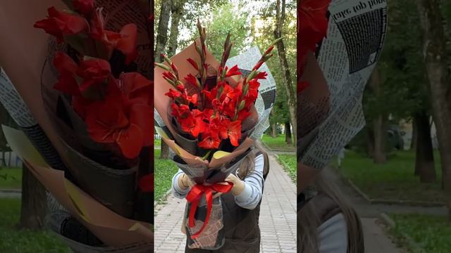 7 красных гладиолусов #гладиолусы смотреть онлайн