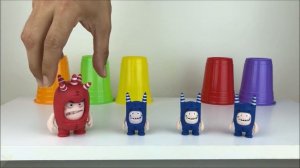 Oddbods Toys in the Water Tank and Colorful Cups