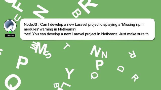 NodeJS : Can I develop a new Laravel project displaying a 'Missing npm modules' warning in Netbeans смотреть онлайн