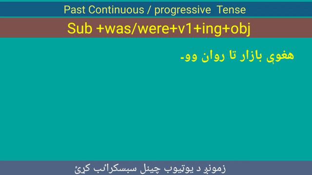Tense And English Urdu Pashto Past Continuous Tense| Pashto TO English . смотреть онлайн