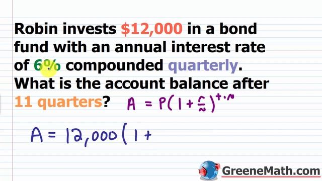 How to Solve a Compound Interest Formula Word Problem | A = P(1 + r/n)^(tn) смотреть онлайн