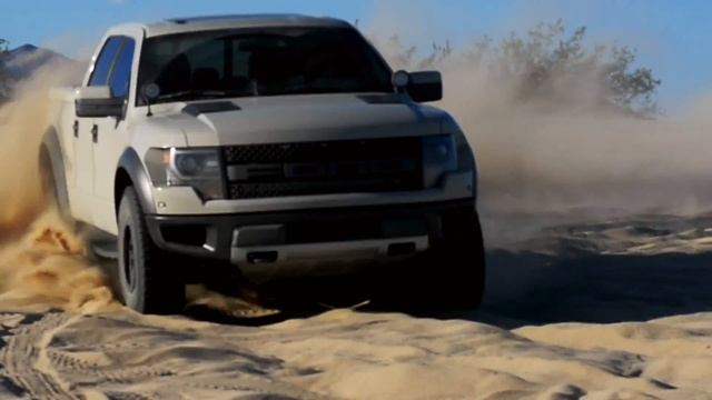 Ford SVT Raptors offroading in the desert!