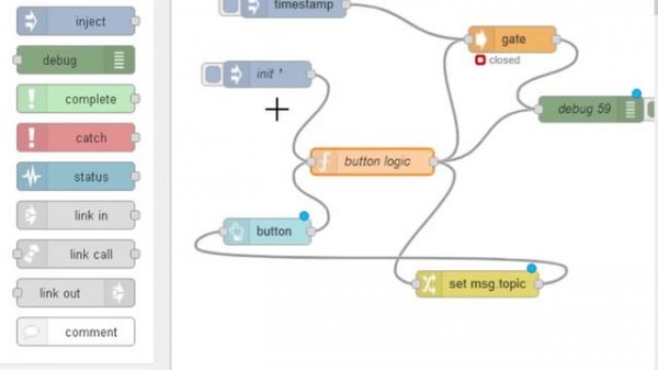 Node-Red Toggle Button (Start-Stop)