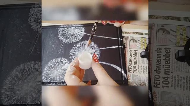 Глиттерная картина Одуванчики/ Нарисует любой, без навыков/ Проще простого, но эффектно смотреть онлайн