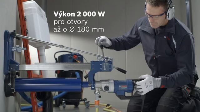 Diamantová vrtačka Bosch GDB 180 WE Professional a vrtací konzole Bosch GCR 180 Professional смотреть онлайн