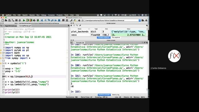Cálculo Vectorial con Python - Gráfica de Curvas Planas de Ecuaciones Paramétricas смотреть онлайн