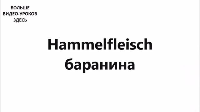 НЕМЕЦКИЙ ЯЗЫК. СЛОВАРЬ ПО ТЕМАМ. ПРОДУКТЫ. Часть №1 смотреть онлайн