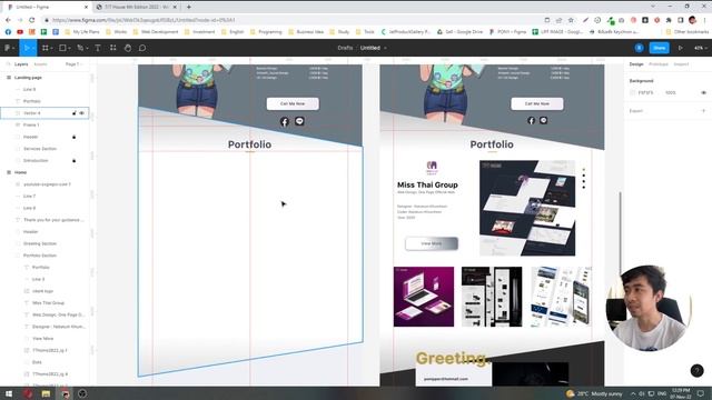 สอนออกแบบ Design Website ด้วย Figma (Workshop) #4 - Portfolio Section смотреть онлайн