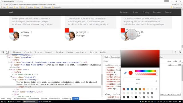 Twitter Bootstrap 3 Design 2 In Arabic #18 - Creating Testimonials Part 2 смотреть онлайн