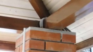 VR/ Беседка 3х3м 4х скатная крыша. Своими руками в одиночку. Кирпич, дерево, металлочерепица.