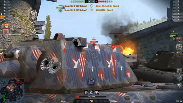 WOT Blitz Face Off || E-100 vs Maus смотреть онлайн