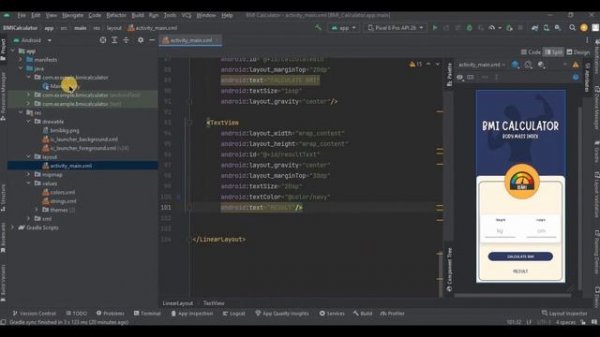 BMI Calculator in Android Studio using Kotlin | Beginners Project