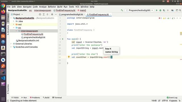 Kotlin program to find the frequency of character in a string? смотреть онлайн