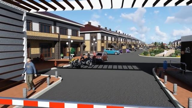 Визуализация коттеджного поселка EcoVille смотреть онлайн