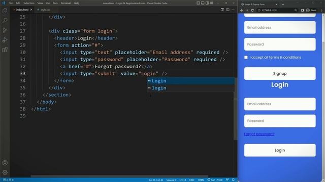 Responsive Login & Registration Form in HTML CSS & JavaScript | HussainWithProgramming смотреть онлайн