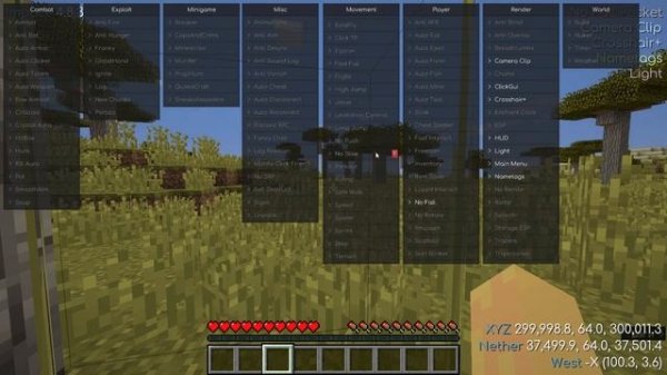 Обзор чита Impact для версии майнкрафта 1.12.2