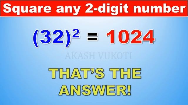 Learn to Square any 2 digit number I Math Tricks and Tips смотреть онлайн